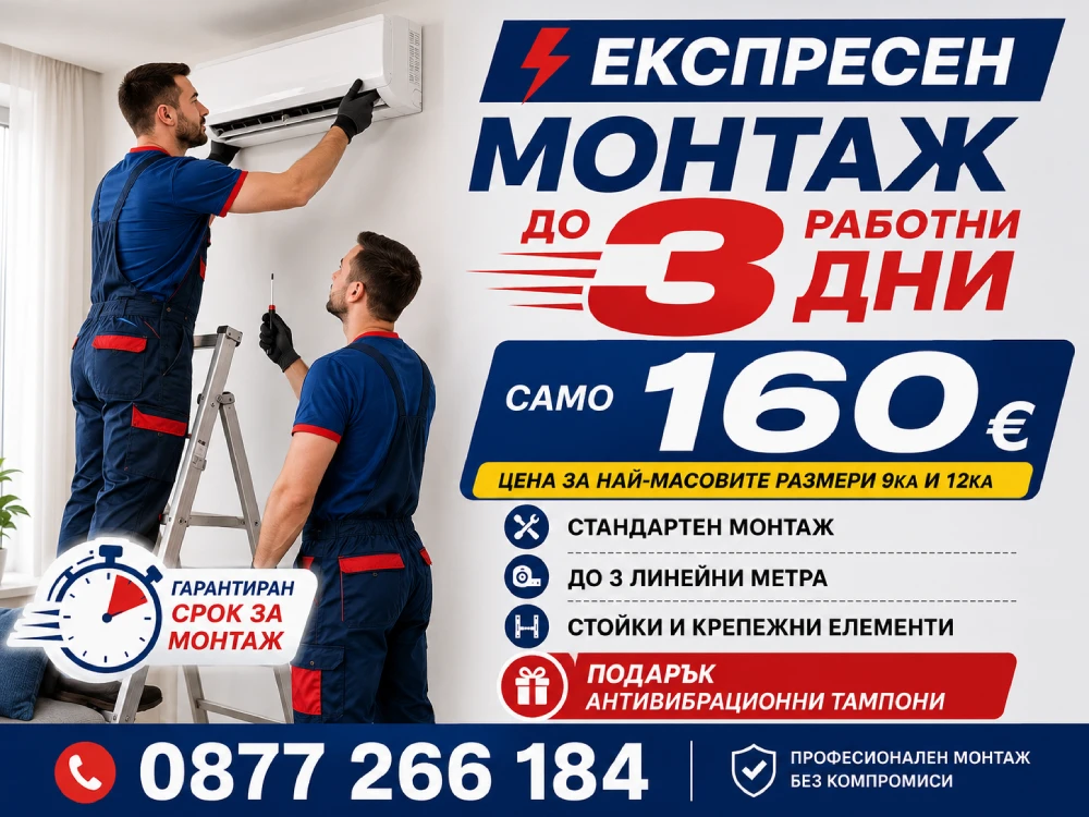 Монтаж на климатици Русе